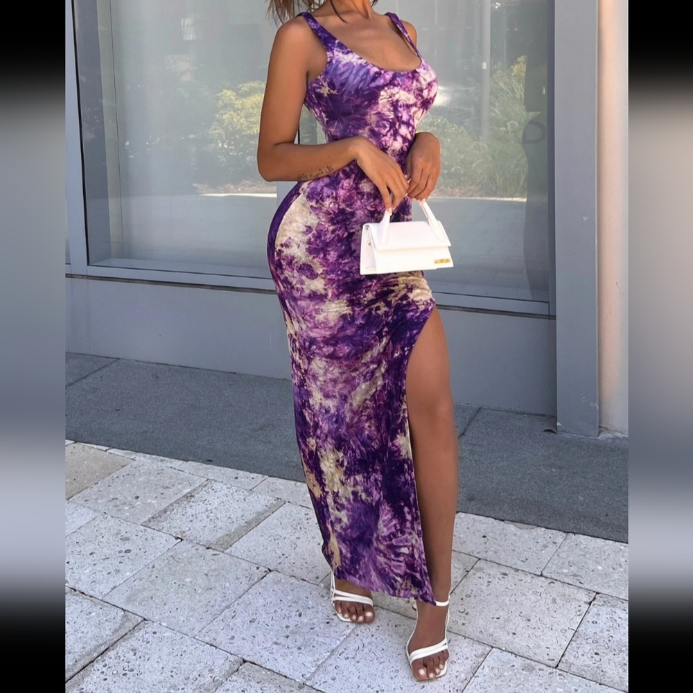 🟥X-Large Purple Tie Dye Maxi